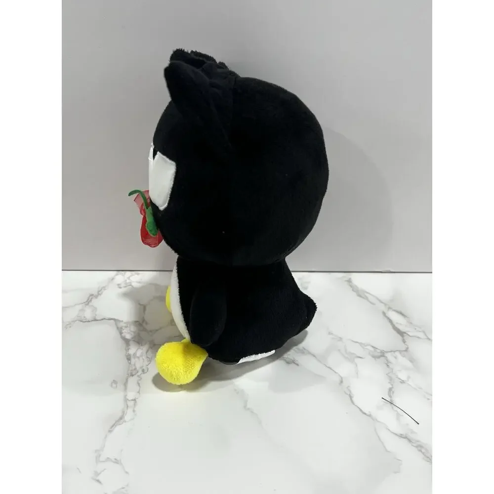 2024 Sanrio Badtz-Maru Plush w/ Rose 10” Black Penguin Stuffed Animal